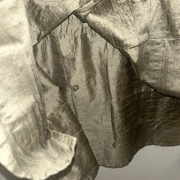 St. John Sport by Marie Green Long Sleeve Button Down Tie Waist Jacket Top Sz P - Picture 5 of 11